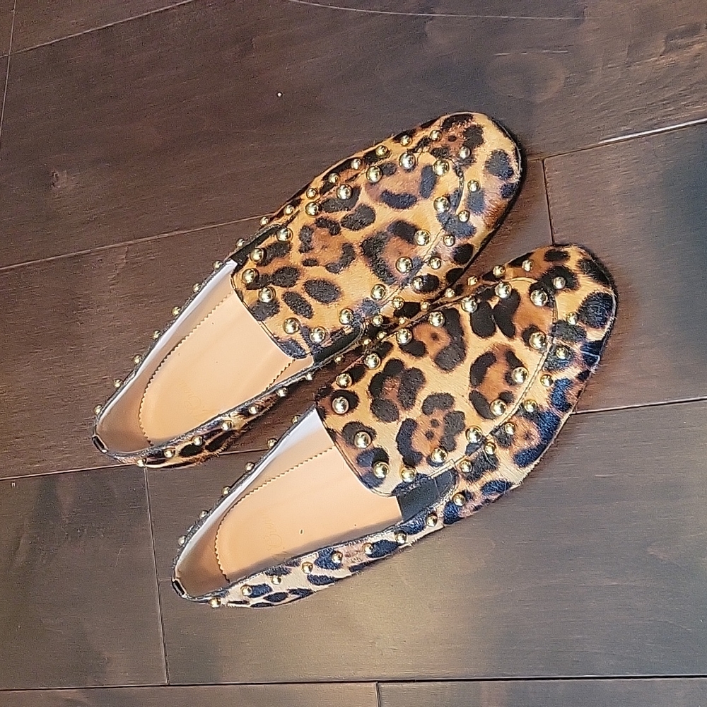 Leopard Studded Flats